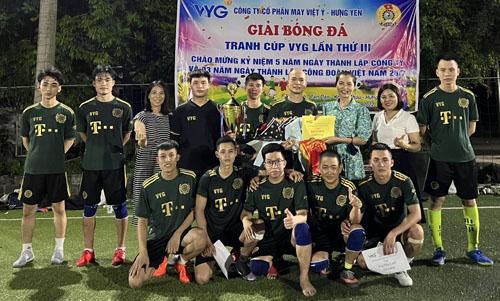 Công ty Cổ phần May Việt Ý tổ chức Giải bóng đá chào mừng 93 năm ngày thành lập Công đoàn Việt Nam