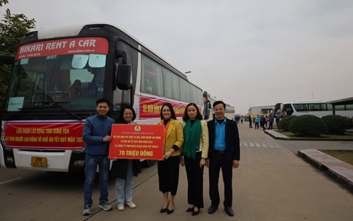 Hưng Yên: Gần 150 chuyến xe nghĩa tình đưa người lao động về quê ăn Tết