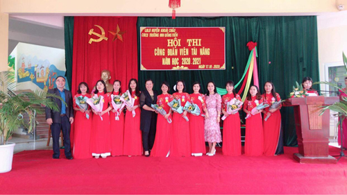 Trường mầm non Đồng Tiến, Khoái Châu tổ chức Hội thi nữ đoàn viên công đoàn tài năng.