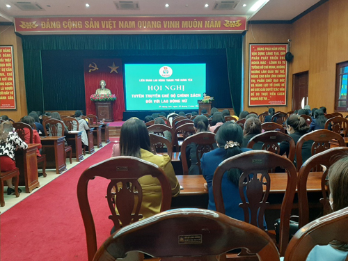 Liên đoàn lao động thành phố Hưng Yên tổ chức tuyên truyền chế độ chính sách đối với lao động nữ