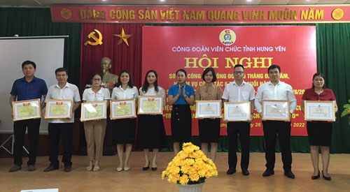 Công đoàn Viên chức tỉnh Hưng Yên tổ chức: Hội nghị sơ kết 6 tháng đầu năm và triển khai phương hướng, nhiệm vụ 6 tháng cuối năm 2022