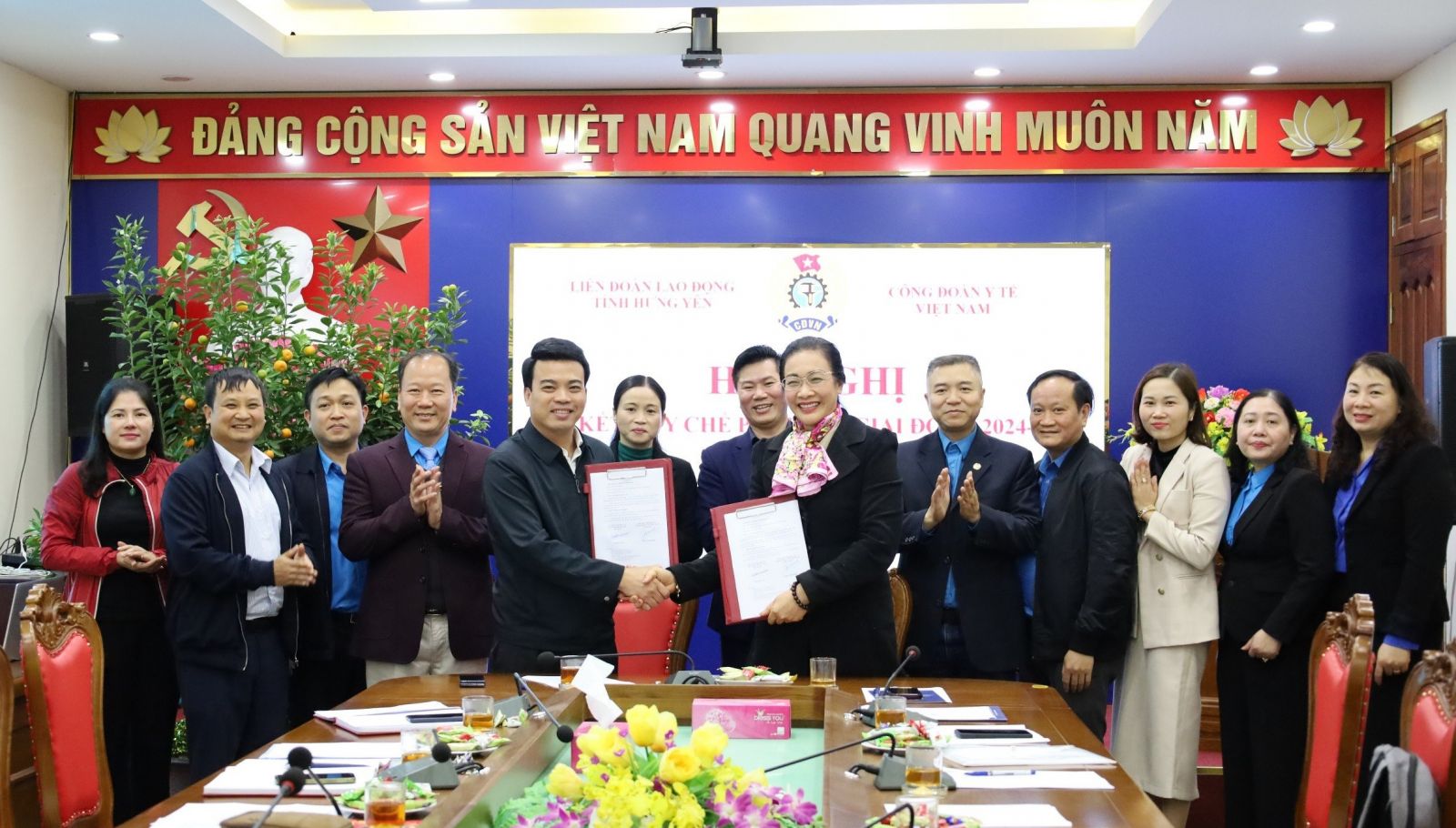 Liên đoàn Lao động tỉnh Hưng Yên và Công đoàn ngành Y tế Việt Nam ký kết chương trình phối hợp, giai đoạn 2024 - 2028