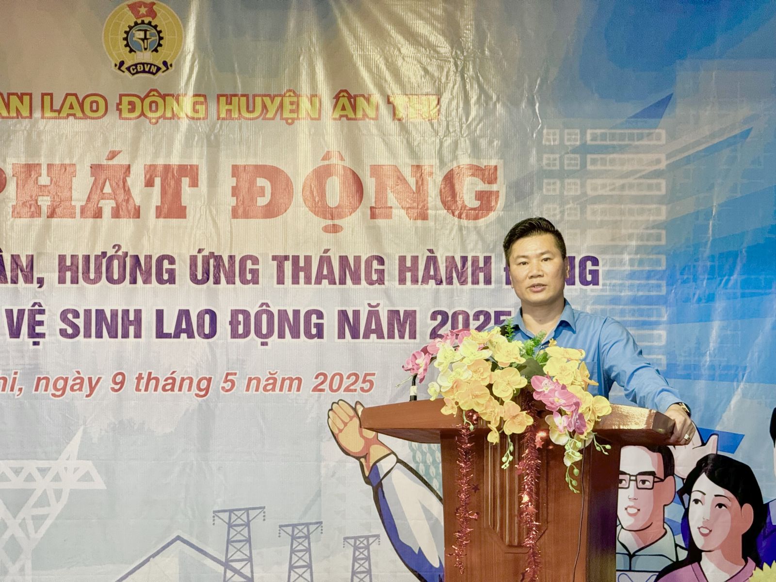 LĐLĐ huyện Ân Thi phát động Tháng Công nhân và Tháng hành động về an toàn, vệ sinh lao động năm 2025