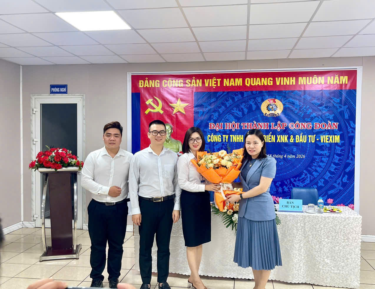 Liên đoàn Lao động tỉnh Hưng Yên: Đại hội Thành lập Công đoàn cơ sở Công ty TNHH Phát triển XNK và Đầu tư – VietXim