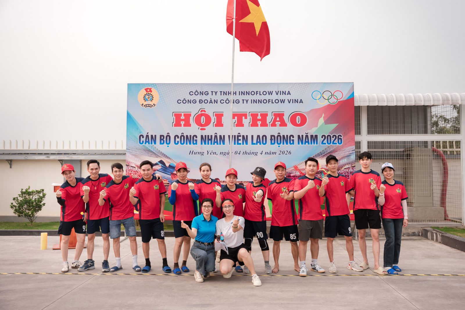 Công đoàn Công ty TNHH Innoflow Vina tổ chức Hội thao cán bộ công nhân viên chào mừng Quốc tế lao động 01/5