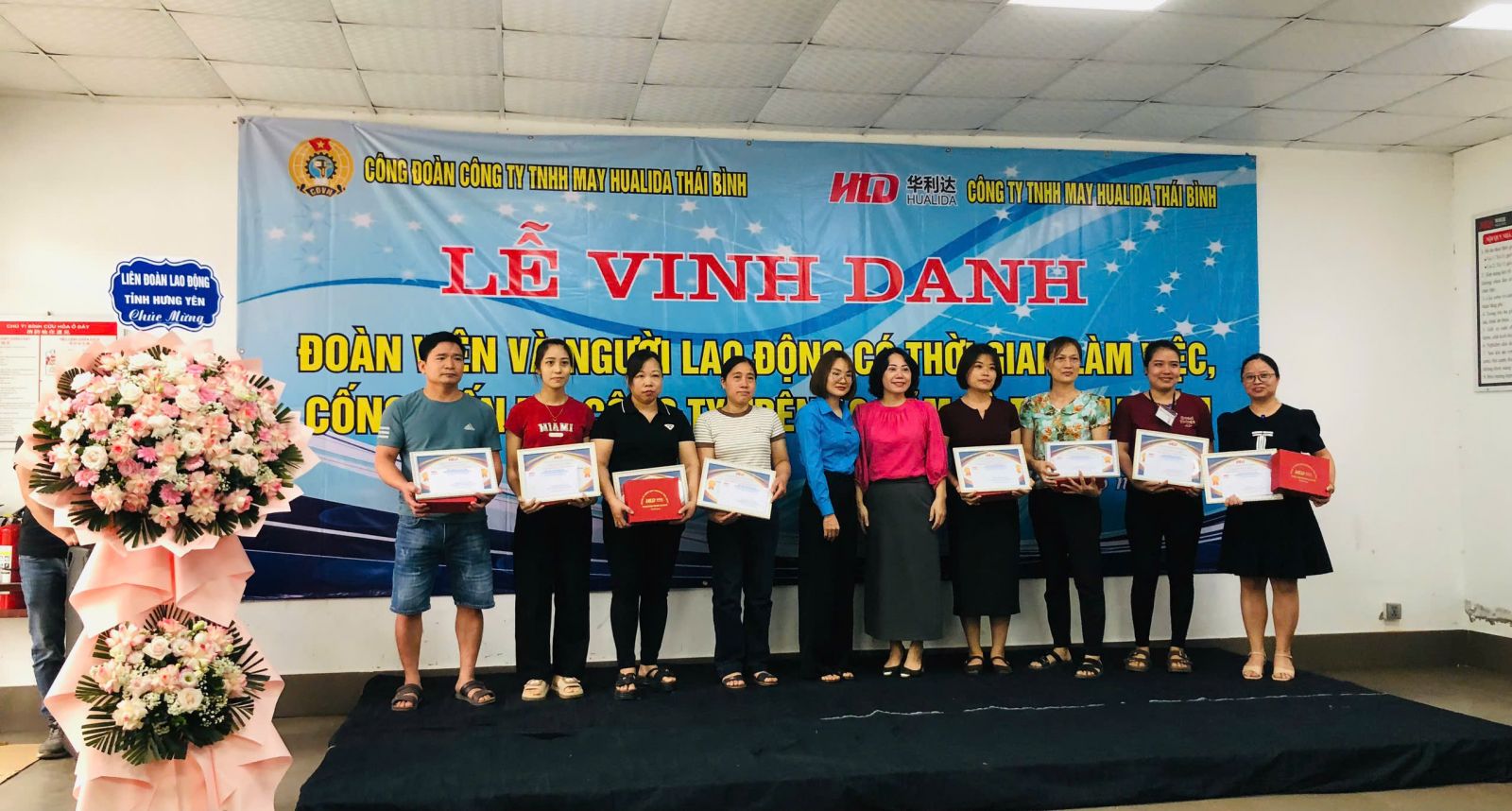 Tin hoạt động cơ sở: Lan toả hoạt động “Cám ơn người lao động” tại Công đoàn Công ty TNHH May Hualida Thái Bình nhân dịp Tháng Công nhân năm 2026.