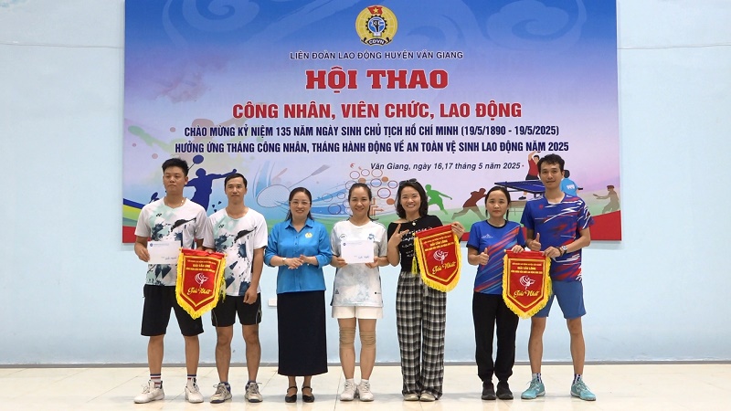 LĐLĐ huyện Văn Giang tổ chức hội thao Công nhân viên chức lao động năm 2025