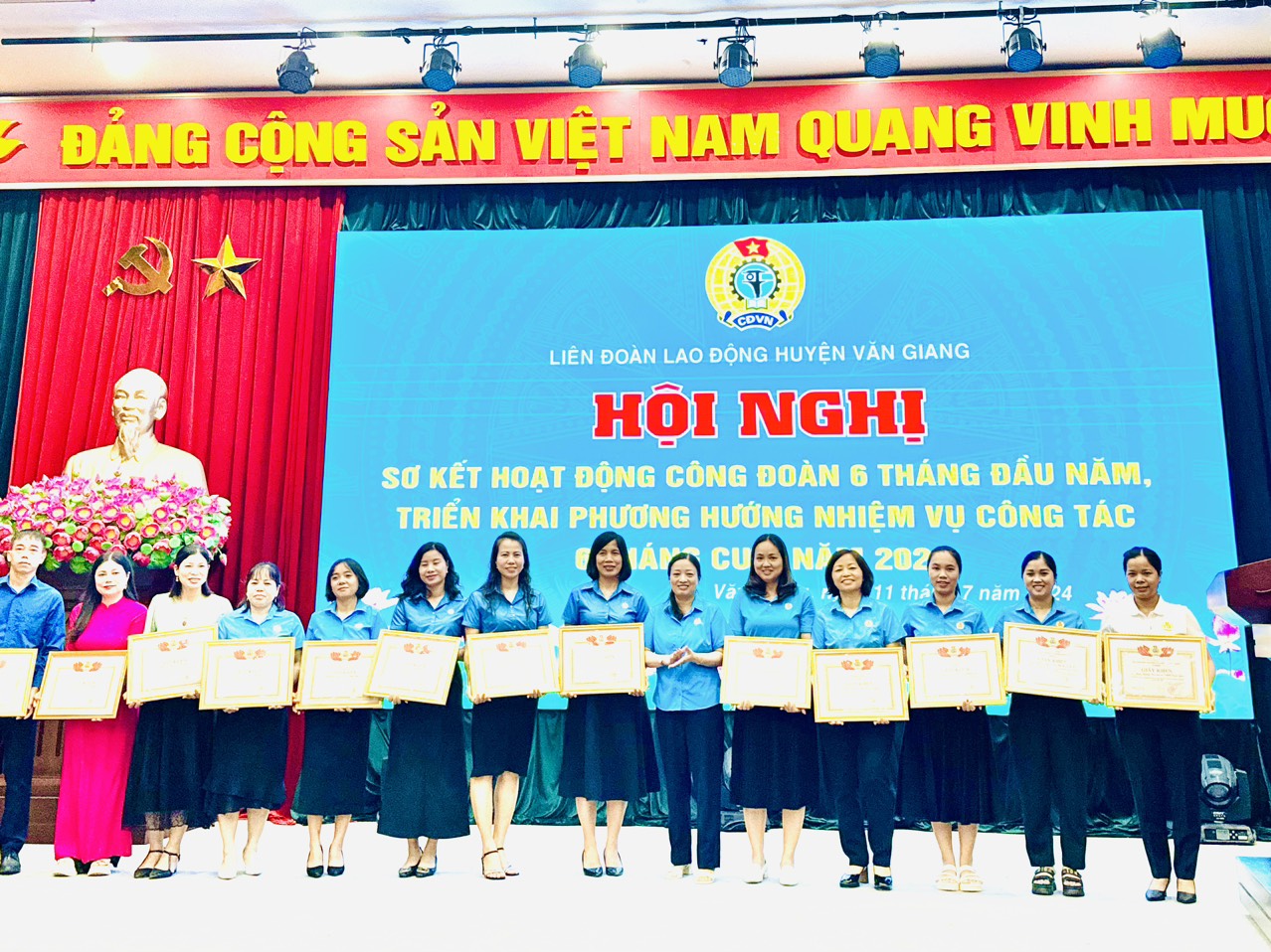 LĐLĐ huyện Văn Giang sơ kết công tác Công đoàn 6 tháng đầu năm 2024